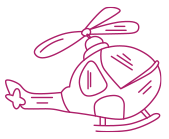 A fun helicopter icon